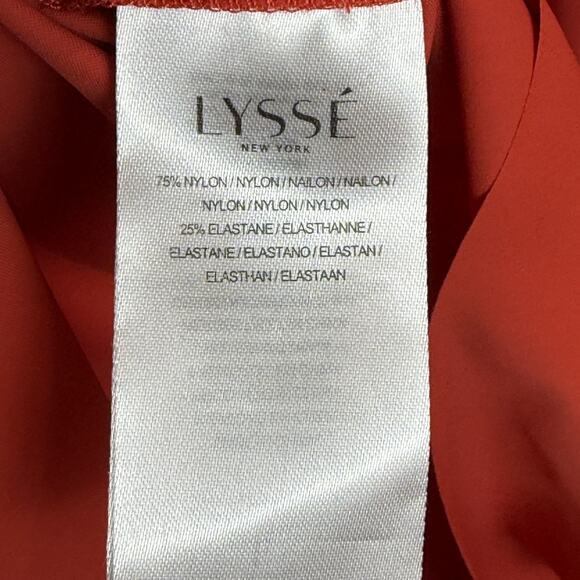 lyssé Button Front Shirt Women's Large Spicy Orange Short Sleeve Blouse Workwear - Picture 5 of 8